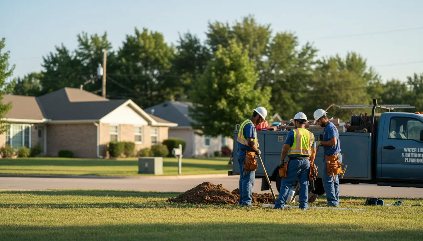 Residential water line and bathroom plumbing service in Towanda, KS